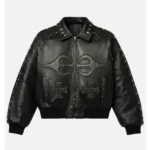 VIVET Cross Black Leather Jacket